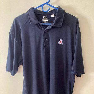 Men's Cutter & Buck University of Arizona Navy Blue Polo Size XL